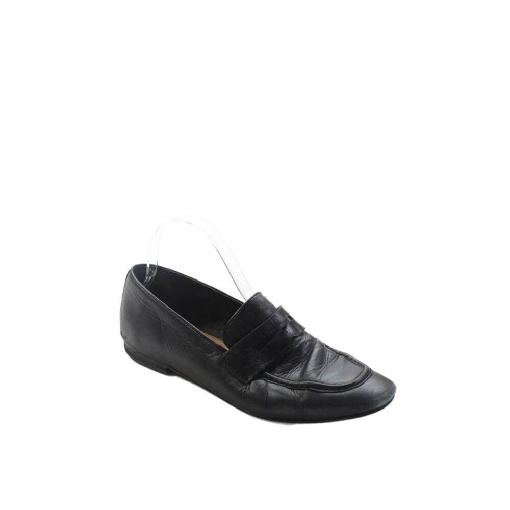 Jonak Womens Leather Loafers Black Size 8.5